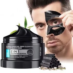 قناع تقشير الطين الطبيعي للوجه - Private Label Natural Face Mud Peel off Mask Men Face