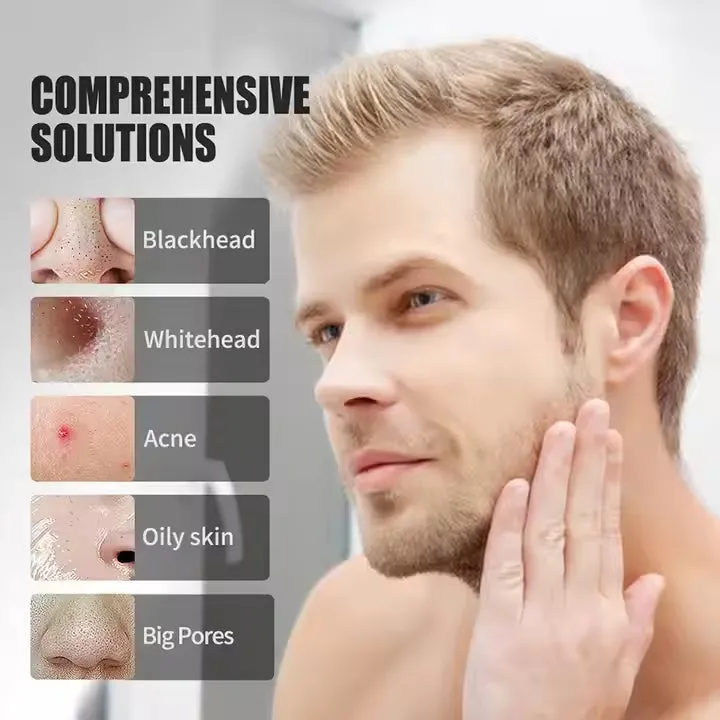 قناع تقشير الطين الطبيعي للوجه - Private Label Natural Face Mud Peel off Mask Men Face