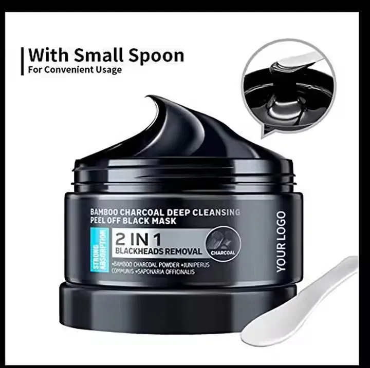 قناع تقشير الطين الطبيعي للوجه - Private Label Natural Face Mud Peel off Mask Men Face