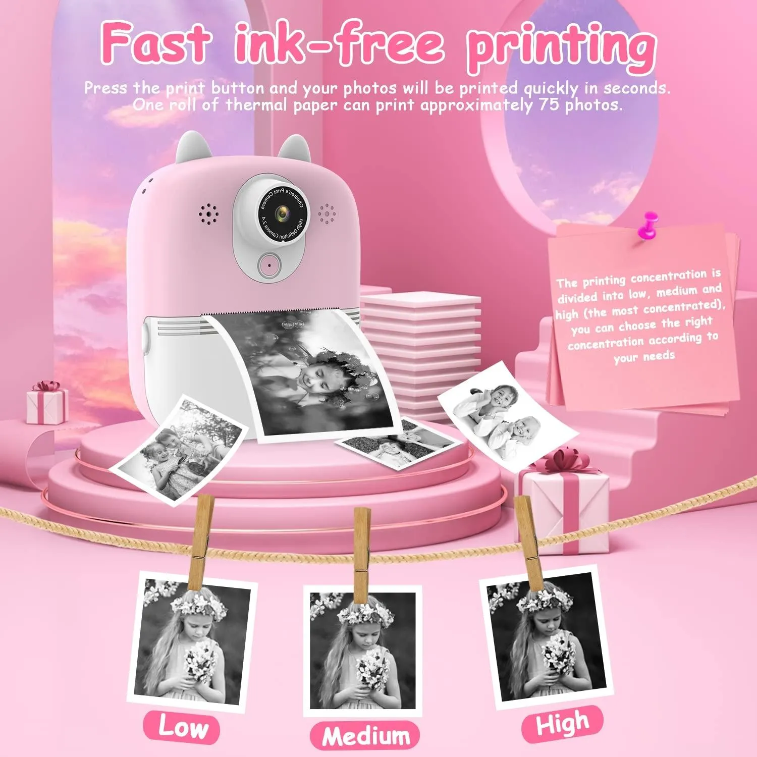 32GB Instant Camera with 2.4" Display & Card Reader for Kids | 1200W | Blue | Standard Blue