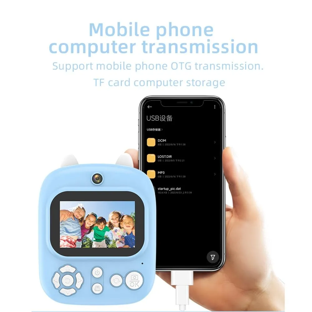 32GB Instant Camera with 2.4" Display & Card Reader for Kids | 1200W | Blue | Standard Blue