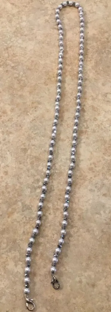 Accentrix Face Mask Lanyard Grey Pearl