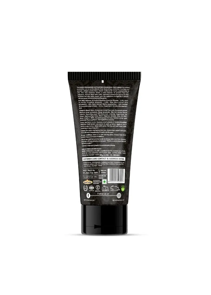 Active Bamboo Charcoal Face Wash - Khadi Organique