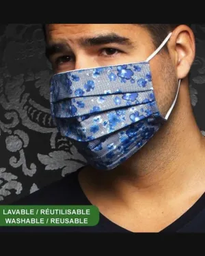 Au Noir Face Mask AN75-JOHN FRANOIS, Style Blue