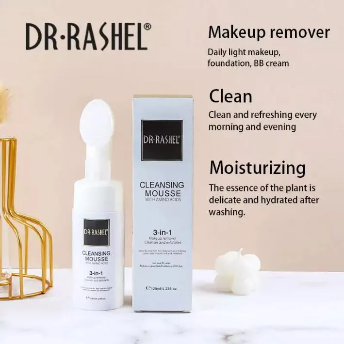 Dr.Rashel Amino Acid Cleansing Mousse Bubble Freckles Makeup Removal Facial Cleanser - 125ml DRL-1446