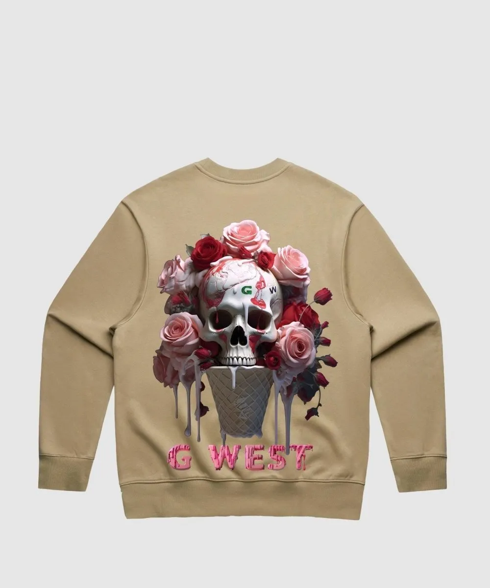 G West Ice Cream Skull Heavy Premium Crewneck - 6 Colors