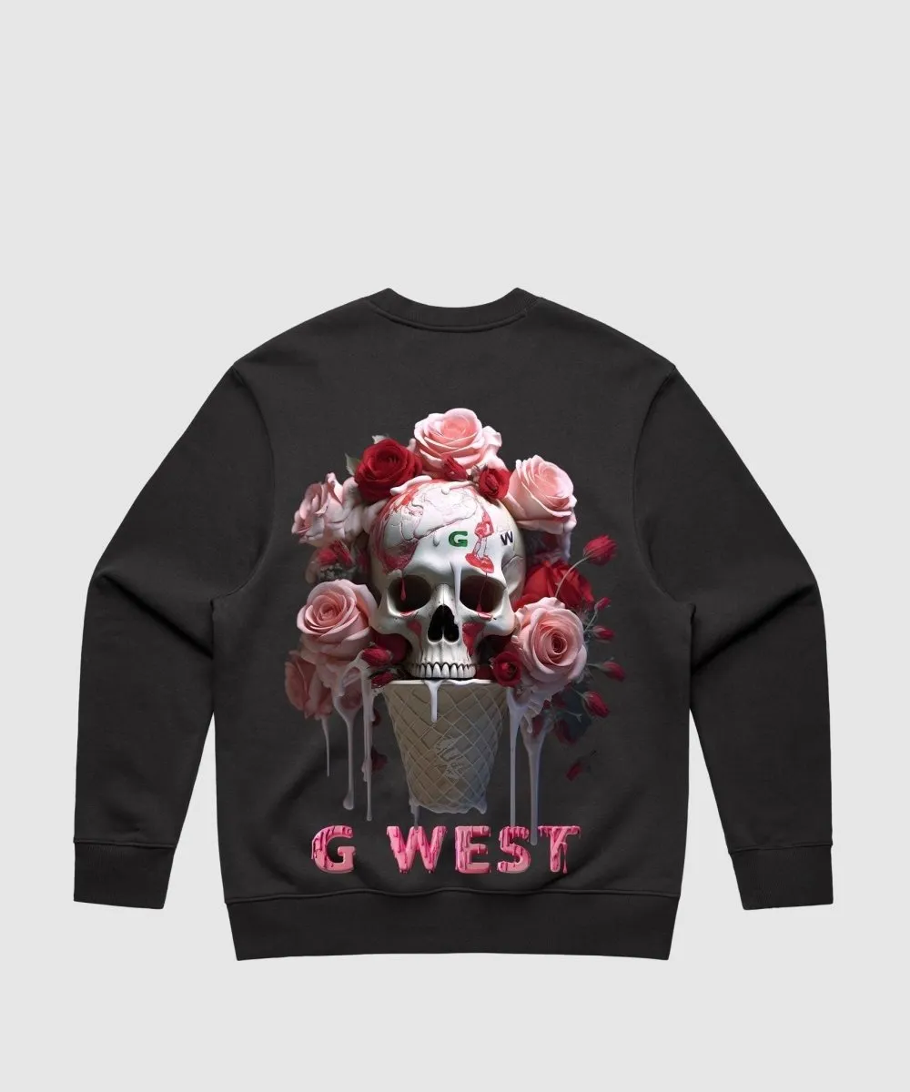 G West Ice Cream Skull Heavy Premium Crewneck - 6 Colors