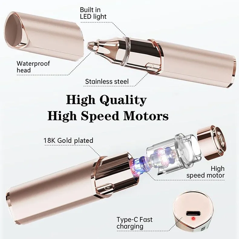  HOT SALES 50% OFF2 In 1 Facial Hair Remover & Eyebrow Trimmer