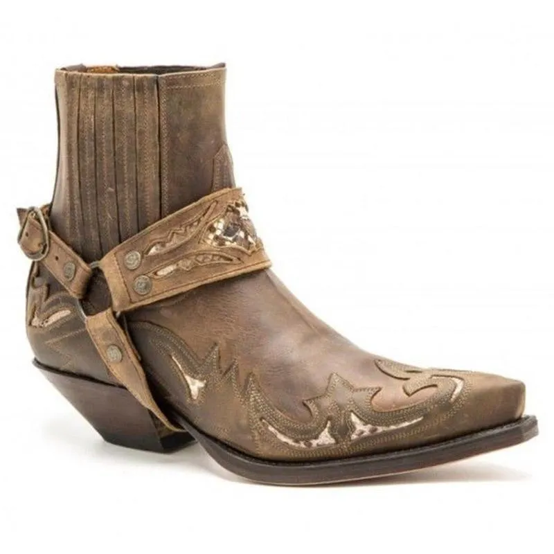 Mid-heel Pointed Toe 38-48 Men's Low-top Knight Boots