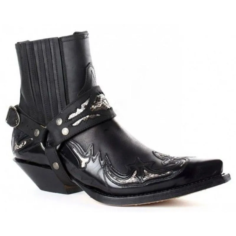 Mid-heel Pointed Toe 38-48 Men's Low-top Knight Boots