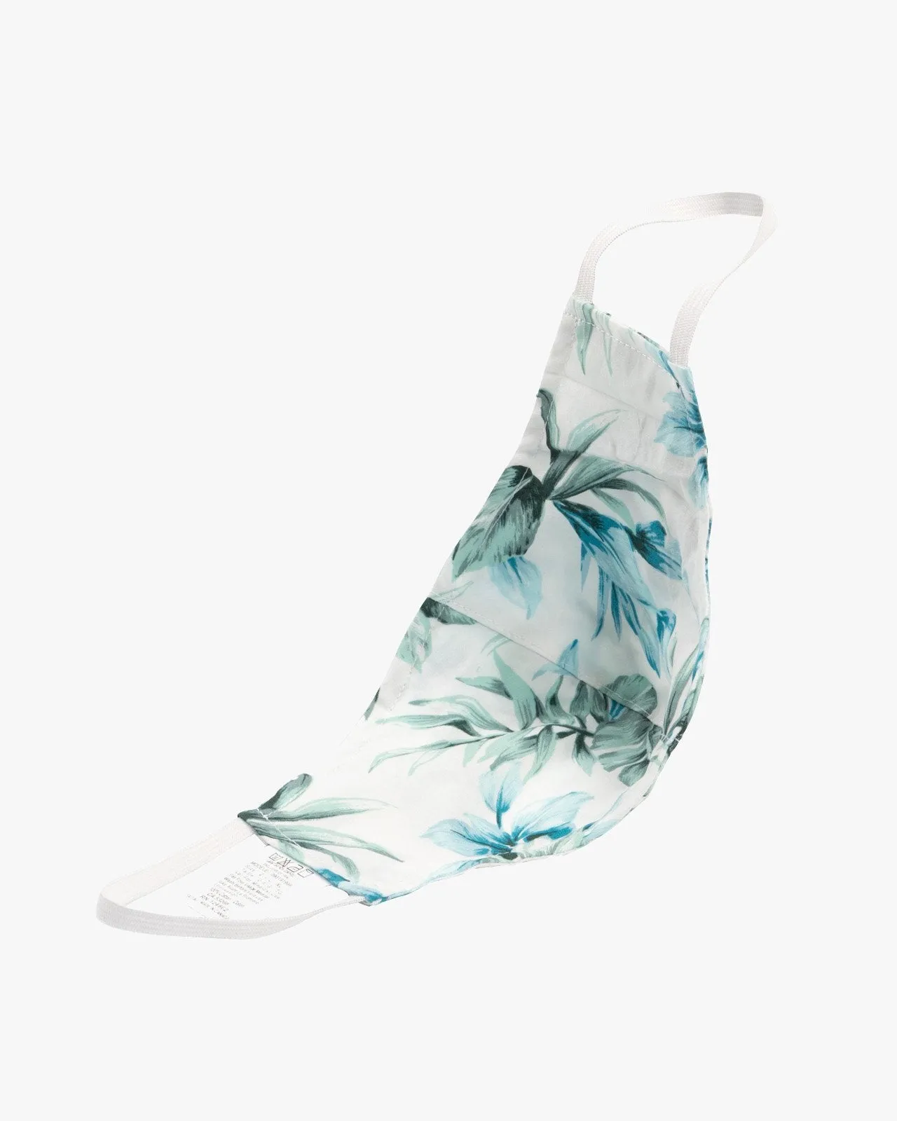 Naked & Famous Denim Protection Face Mask - Tropical Print / White
