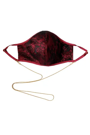 Odette silk and lace face covering