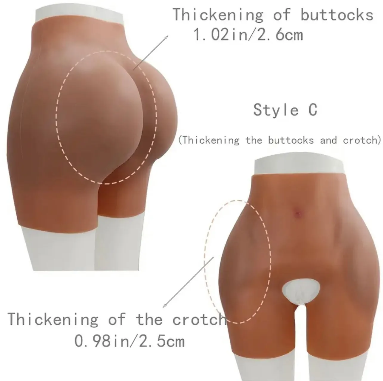 Silicone Body Shaping Butt Lifting Prosthetic Undergarment- Reusable