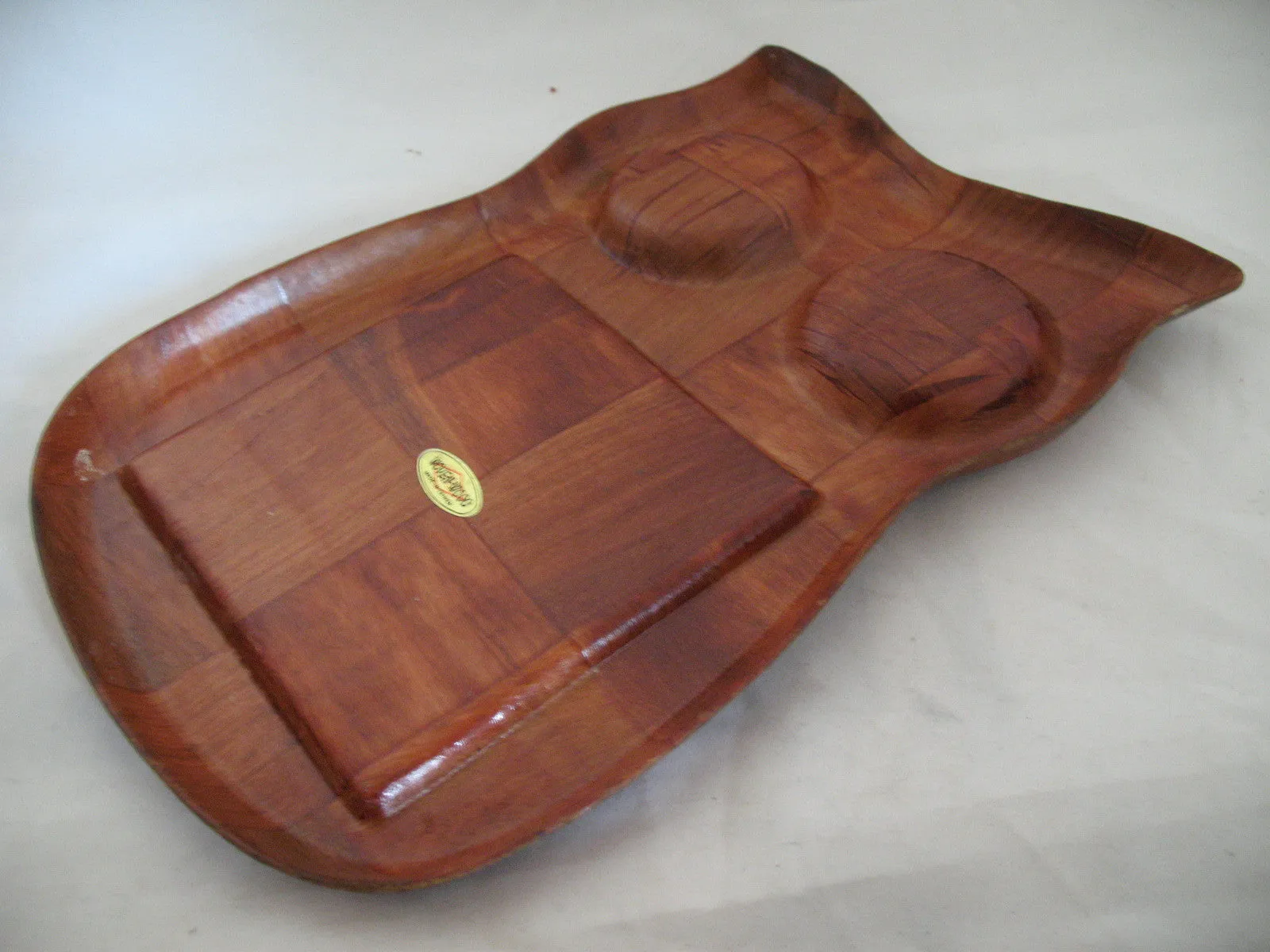 Wood Wooden OWL DISPLAY TRAY Salt Pepper Sugar Cream TILE COASTER Kitchen Decors