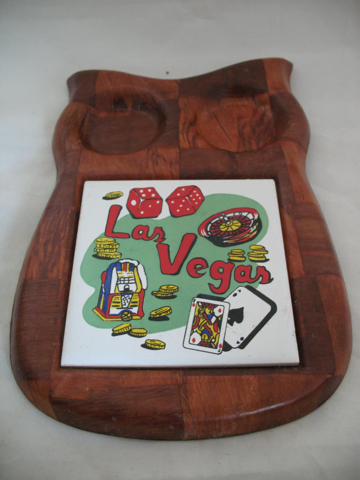 Wood Wooden OWL DISPLAY TRAY Salt Pepper Sugar Cream TILE COASTER Kitchen Decors